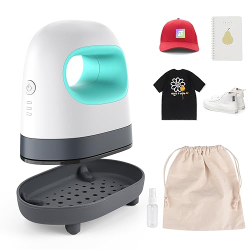 Euakee Mini Transferpresse mit 3 Heizstufen, Tragbare Hitzepresse für T-Shirts, Hüte, Taschen & Schuhe, DIY Heat Press Maschine für Aufbügeln & Textildruck von Euakee