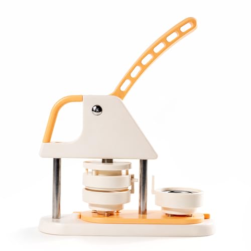 58 -mm -Taste -Maker -Maschine, Tragbares Kit Zum Erstellen von Abzeichen, Schlüsselanhänger, Zum Lustigen -Handwerk (Beige) von Eujgoov