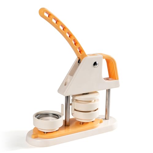 58 -mm -Tastehersteller, Taste Drücken Sie die Pin -Abzeichen Drücken Sie die Maschine mit 100 für DIY -Handwerk. (Beige) von Eujgoov