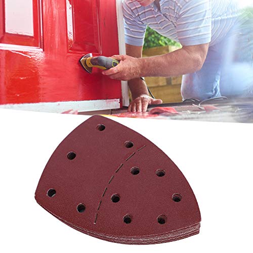 60pcs Mausschleifblätter Schleifeln 11 Löcher Schleifpalmaluminiumoxid-Schleifpolster, Hochwertige, Grobe/mittlere/feine Noten mit Standard-Fixierkissen Zum Polieren (120 Maschen) von Eujgoov