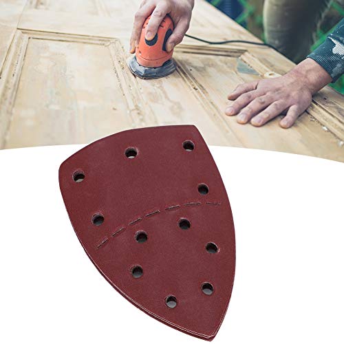 60pcs Mausschleifblätter Schleifeln 11 Löcher Schleifpalmaluminiumoxid-Schleifpolster, Hochwertige, Grobe/mittlere/feine Noten mit Standard-Fixierkissen Zum Polieren (180 Maschen) von Eujgoov