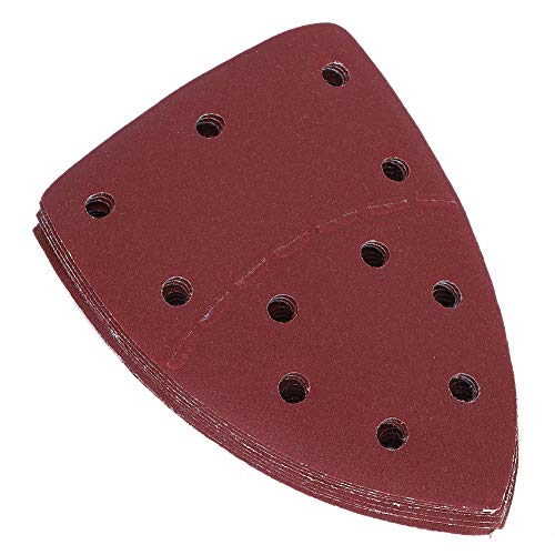 60pcs Mausschleifblätter Schleifeln 11 Löcher Schleifpalmaluminiumoxid-Schleifpolster, Hochwertige, Grobe/mittlere/feine Noten mit Standard-Fixierkissen Zum Polieren (Körnung 240) von Eujgoov