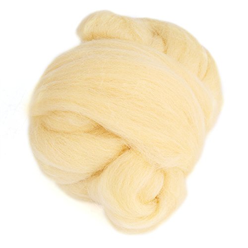 Bastelnadelfilz-Set, 8 Farben, 55 g, Bunte Nadeln, Filzen, Wolle, Nähen, Trimmen, Bastelarbeiten, Material Wolle und Fasern, Handarbeit, Heimwerkerzubehör cremefarben von Eujgoov