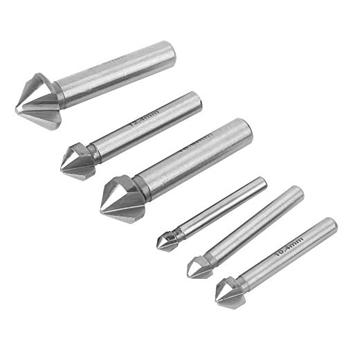 Chamfer Cutter, Carbid Countersink -Bohrer -Bit Set HSS Machine End Mill Holzzubehör, Viele Größe Wählen, Material Robust und Nicht Einfach Korrod Chamfer Cutter, Carbid Countersink -Bohrer -Bit Set HSS Machine End Mill Holzzubehör, Viele Größe Wählen, Material Robust und Nicht Einfach Korrod von Eujgoov
