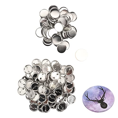 Eujgoov 100 Sets Pin Zurück -Taste Teile Eisen Metallabzeichen DIY Machen Aussagekräftiges in Einer Bestimmten Situation Glatt Haltbar für Taste Maker -Maschine Geeignet (44 mm) von Eujgoov