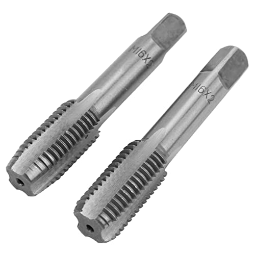 Eujgoov 2pcs Hohe Härte Hochgeschwindigkeits -Stahl -Metrikgewinde -Wasserhahn, für die Meisten Metalle Geeignet (M16*2.0) von Eujgoov