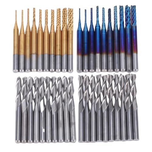 Eujgoov 40pcs 2 Flötenkarbidendmühle Set 1/8 Zoll Shank Flat Ball Nase Router Bits Eujgoov 40pcs 2 Flötenkarbidendmühle Set 1/8 Zoll Shank Flat Ball Nase Router Bits von Eujgoov