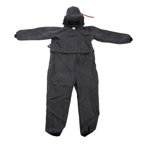 Eujgoov Arbeitsschutzanzug aus Gummi mit Schutzhelm Zum Sandstrahlen, Lackieren und Schneiden mit Lufteinlassrohr von Eujgoov