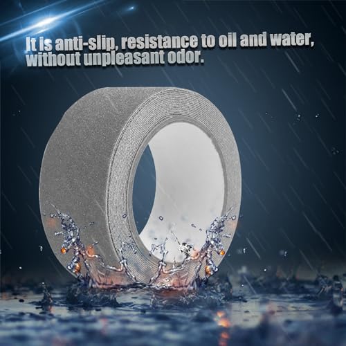 Eujgoov Bunte Bodenschlüssel Anti -Slip -Klebeband PVC Sicherheitsdekoration Nicht überrutschkleber Treppenschritt mit Premium PVC (GREY) von Eujgoov