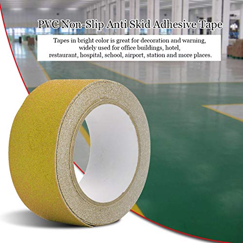 Eujgoov Bunte Bodenschlüssel Anti -Slip -Klebeband PVC Sicherheitsdekoration Nicht überrutschkleber Treppenschritt mit Premium PVC (YELLOW) von Eujgoov