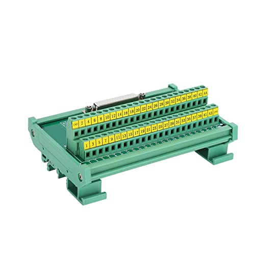 Eujgoov DIN-Schienen-Klemmenblock DR44-M7 DC 60V 14-26AWG 0,2 Nm DB44-zu-Klemme DR44-M7-Adapter-Anschlussbuchsen-Klemmenblock von Eujgoov