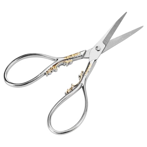 Eujgoov Edelstahl -Schneiderschere, Ergonomischer Griff, Europäisches Klassisches Design für Präzisionsschneiden - Vielseitiges Werkzeug für Sticken, Sammelalbum und Handwerk 1PC (Silbergoldene Eujgoov Edelstahl -Schneiderschere, Ergonomischer Griff, Europäisches Klassisches Design für Präzisionsschneiden - Vielseitiges Werkzeug für Sticken, Sammelalbum und Handwerk 1PC (Silbergoldene von Eujgoov