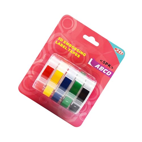 Eujgoov Etikett Maschinelles Ribbon 3D -Präge für 9 Mm, Farbenfrohes PVC -Material, 5 Rollen Beschriftungsbänder mit Starkem Klebstoff, Kompatibel mit 12813, Praktische und Effiziente Lösung für Eujgoov Etikett Maschinelles Ribbon 3D -Präge für 9 Mm, Farbenfrohes PVC -Material, 5 Rollen Beschriftungsbänder mit Starkem Klebstoff, Kompatibel mit 12813, Praktische und Effiziente Lösung für von Eujgoov