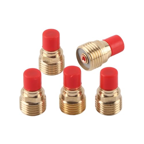 Eujgoov Gaslinsen-Spannzangenkörper, 2,4 Mm, Gaslinsen-Spannzangenkörper, Spannzangenkörper 3/32 Schweißbrenner, Gaslinsen-Set, Zubehör für Wig-Schweißbrenner WP-9/20/25 (5PCS) von Eujgoov