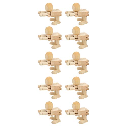 Eujgoov Holzroboter, Unvollendete Figuren, Holzroboter, Holzmenschen für DIY-Malerei, Kunsthandwerk, Flexible Gelenk-Holzmenschenformen für Fotografie-Requisite, 10 Stück Chinesisches Eujgoov Holzroboter, Unvollendete Figuren, Holzroboter, Holzmenschen für DIY-Malerei, Kunsthandwerk, Flexible Gelenk-Holzmenschenformen für Fotografie-Requisite, 10 Stück Chinesisches von Eujgoov