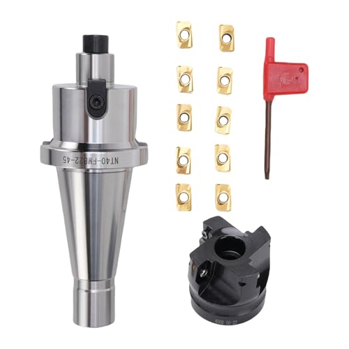 Eujgoov Inhalter der Gesichtsendmühle Set Hochgeschwindigkeitshalter -Erweiterung NT40 FMB22 DE Indexierbar und CNC Face End Mill mit APMT1604 Carbid Blades von Eujgoov