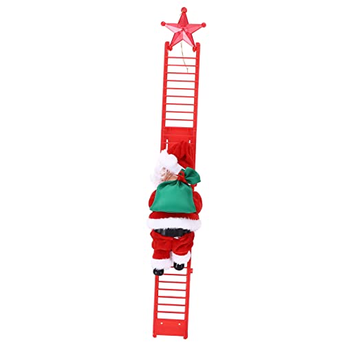 Eujgoov Kletterleiterdekoration, Weihnachtsschmuck mit Musik, Ideales für, Hergestellt aus PVC und Plüschstoff für Weihnachtsbäume, Schlafzimmer, Wohnzimmer, Partys, von Eujgoov