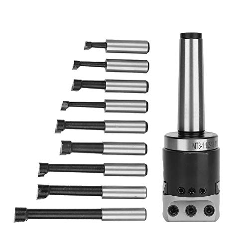 Eujgoov Kohlenstoffstahl F1 Bowing Head, MT3 Bowing Tool mit 9 -pcs -Bohrklinge für Fräsmaschinenzubehör für Feine Mechanische Prozesse Eujgoov Kohlenstoffstahl F1 Bowing Head, MT3 Bowing Tool mit 9 -pcs -Bohrklinge für Fräsmaschinenzubehör für Feine Mechanische Prozesse von Eujgoov