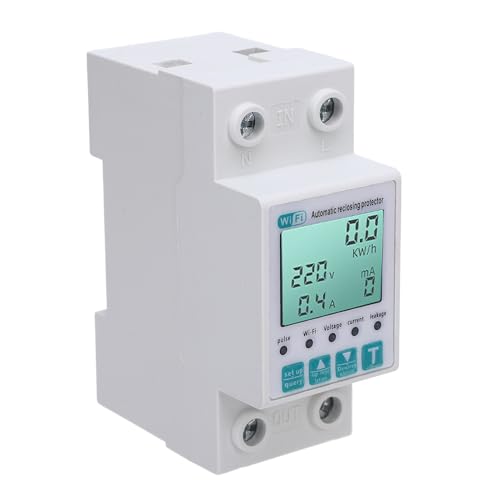 Eujgoov WiFi Smart Energy Messer WiFi -Leistungsmonitor mit Großer LCD -Display Remote Voice Control Timer -Zeitplanfunktion für Home von Eujgoov