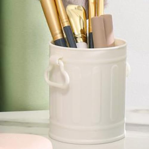 Eujgoov -up -Bürstenhalter Stabiler Plastikstifte Eimer mit Zwei Griffen Stift Organizer Desktop Stationary Supplies Container für Studenten und Büro (#1) von Eujgoov