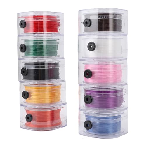 Flaches Elastisches Armband Saite Set Langlebig 0,8 Mm Dehnbar für Schmuckherstellung, 10 Rollen Elastizität Faden für Armbänder Halsketten, Perlenhandwerks -DIY -Enthusiasten und Künstler Flaches Elastisches Armband Saite Set Langlebig 0,8 Mm Dehnbar für Schmuckherstellung, 10 Rollen Elastizität Faden für Armbänder Halsketten, Perlenhandwerks -DIY -Enthusiasten und Künstler von Eujgoov