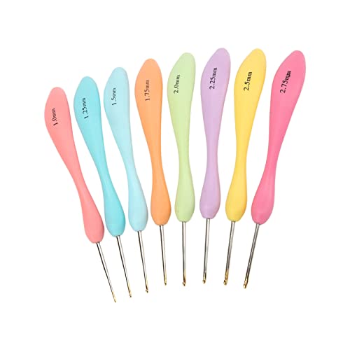 Häkelnadel-Set in 8 Größen, 1 Mm Bis 2,75 Mm, Ergonomisches Design, Häkelnadeln für Arthritische Hände, Zum Herstellen von Schals, Socken Häkelnadel-Set in 8 Größen, 1 Mm Bis 2,75 Mm, Ergonomisches Design, Häkelnadeln für Arthritische Hände, Zum Herstellen von Schals, Socken von Eujgoov