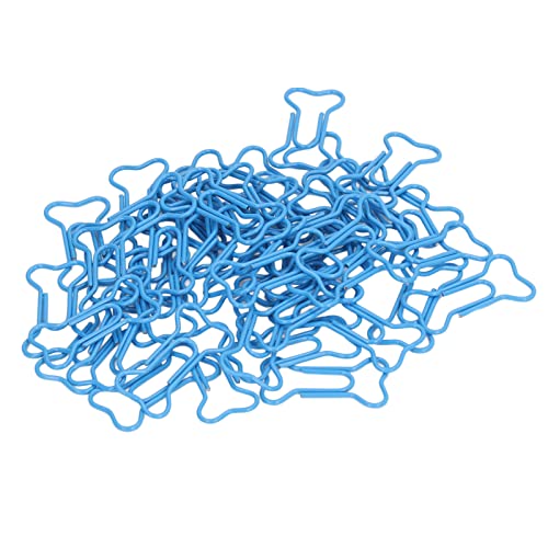 Knochen-Büroklammern, 50 Stück Knochen + Büroklammern, Hundeknochen-Büroklammern, Blaue Büroklammern in Knochenform, Schöne Farbe, Rutschfeste, Tragbare Büro-Büroklammern, von Eujgoov