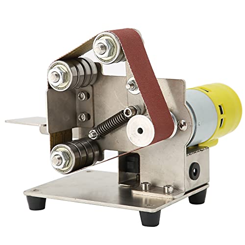 Mini Bandschleifer DIY Poliermaschine Schleifbänke Spitzer Bankschleifer Band Linisher Elektrische Schleifmaschine(AC110-240V EU Stecker 895 200W) von Eujgoov