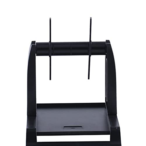 Universal-Thermo-Etiketten Halter für 220mm Rolle und 185mm Lüfter-Fold-Papier für Thermo Drucker (BLACK) von Eujgoov