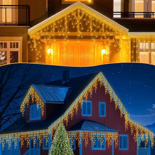 Eulenke Eisregen Lichterkette Außen&Innen, 600 LEDs, 8 Modi, Memory-Funktion, Lichterketten geeignet für große Feste wie Weihnachten und Hochzeiten, Warmweiß Eulenke Eisregen Lichterkette Außen&Innen, 600 LEDs, 8 Modi, Memory-Funktion, Lichterketten geeignet für große Feste wie Weihnachten und Hochzeiten, Warmweiß von Eulenke