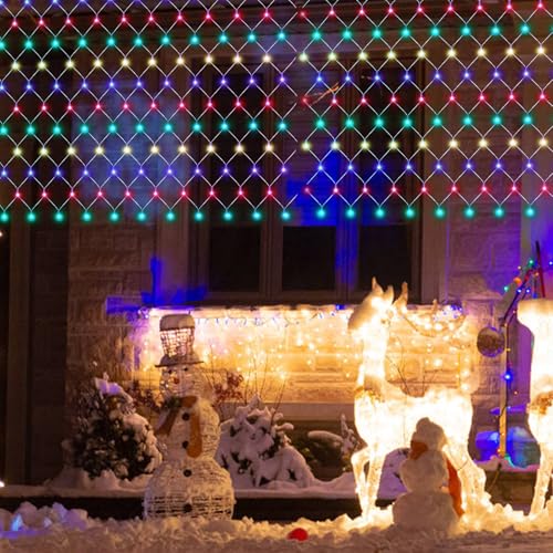 Eulenke lichternetz außen & innen 4.5x1.6m, 300 LEDs Farbe lichternetz mit 8 Modi + Memory-Funktion, IP44, zur Dekoration von Balkonen, Gärten und Häusern verwendet werden Eulenke lichternetz außen & innen 4.5x1.6m, 300 LEDs Farbe lichternetz mit 8 Modi + Memory-Funktion, IP44, zur Dekoration von Balkonen, Gärten und Häusern verwendet werden von Eulenke