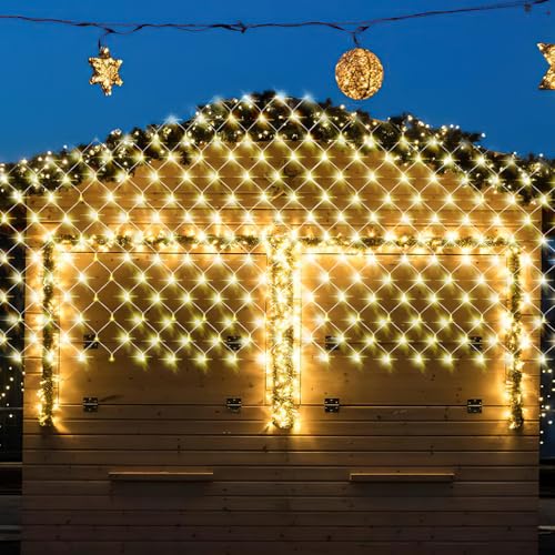 Eulenke lichternetz außen & innen 4.5x1.6m, 300 LEDs Warmweiß lichternetz mit 8 Modi + Memory-Funktion, IP44, zur Dekoration von Balkonen, Gärten und Häusern verwendet werde Eulenke lichternetz außen & innen 4.5x1.6m, 300 LEDs Warmweiß lichternetz mit 8 Modi + Memory-Funktion, IP44, zur Dekoration von Balkonen, Gärten und Häusern verwendet werde von Eulenke