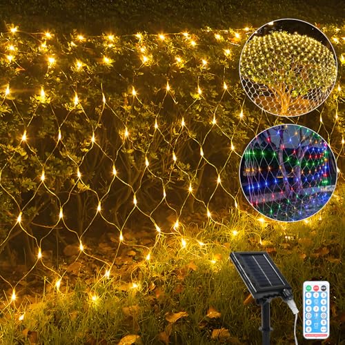 Eulenke lichternetz solar 3x2m, 240 LEDs Warmweiß Energieeinsparung lichternetz mit Fernbedienung, Helligkeit einstellbar, 8 Modi + Memory-Funktion, IP44, Lichtempfindlich Kontrolle Eulenke lichternetz solar 3x2m, 240 LEDs Warmweiß Energieeinsparung lichternetz mit Fernbedienung, Helligkeit einstellbar, 8 Modi + Memory-Funktion, IP44, Lichtempfindlich Kontrolle von Eulenke