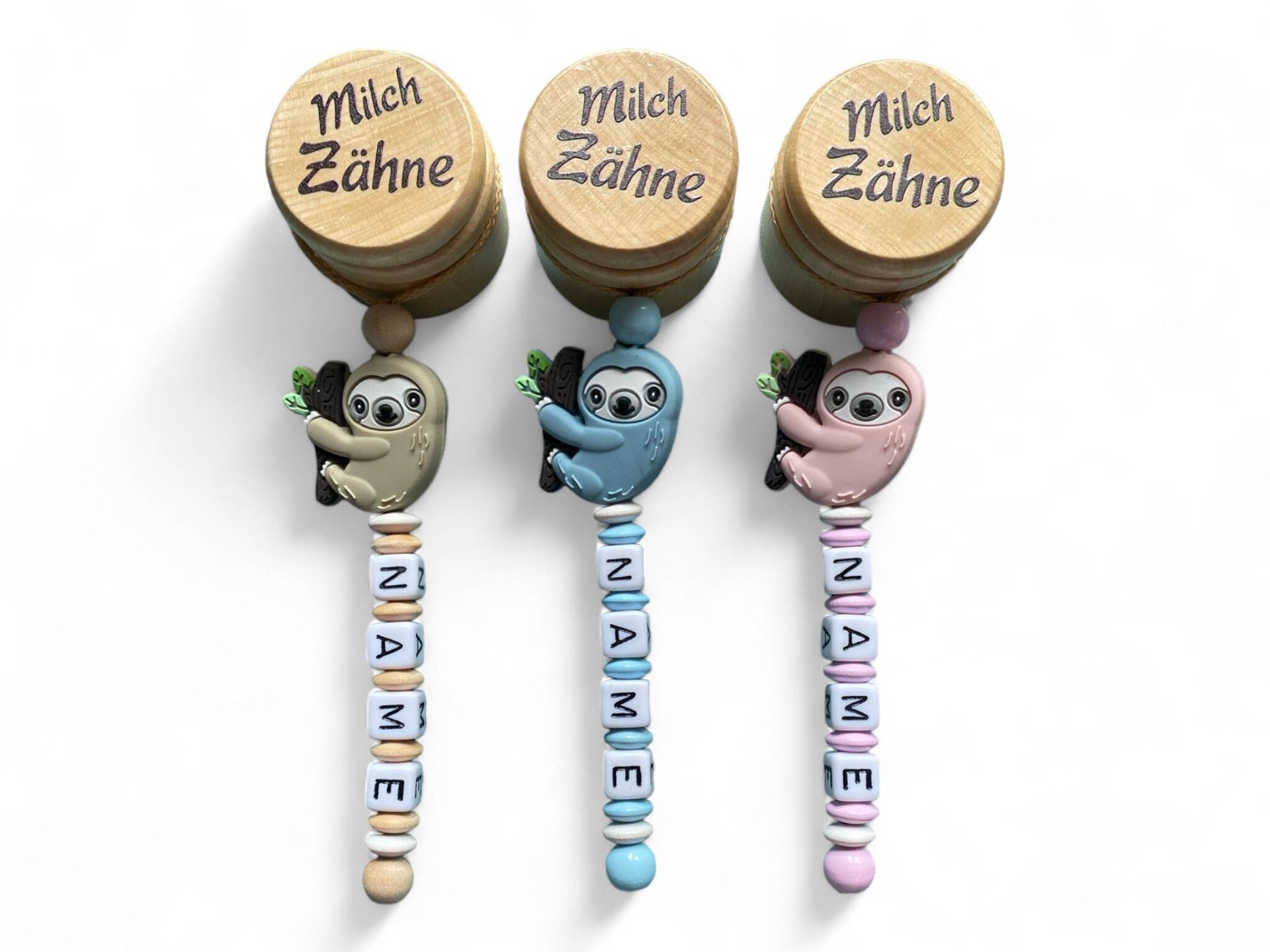 Milchzahndose Mit Namen, Zahndose Faultier Und Personalisierbar, Individualisierbar Milchzahndose Mit Namen, Zahndose Faultier Und Personalisierbar, Individualisierbar von EulenshopVonBiene