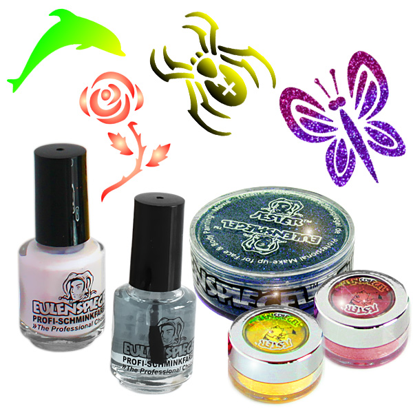 Glitzer Tattoo-Set Best of..Glitzer, Hautkleber, 4 Schablonen Glitzer Tattoo-Set Best of..Glitzer, Hautkleber, 4 Schablonen von Eulenspiegel