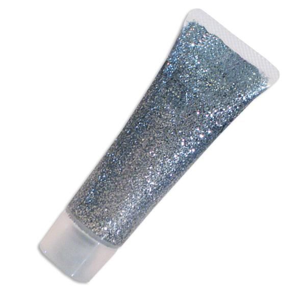 Glitzergel, Silber, (holographisch), hoch pigmentiert, feine Qualität, 18ml Tube von Eulenspiegel