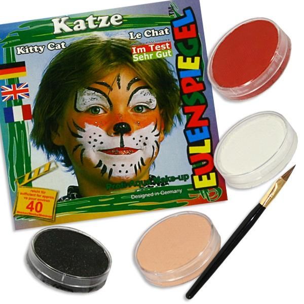 Kinderschminke-Set Katze, so süß!, Profi-Aqua, 4 Farben+Pinsel Kinderschminke-Set Katze, so süß!, Profi-Aqua, 4 Farben+Pinsel von Eulenspiegel