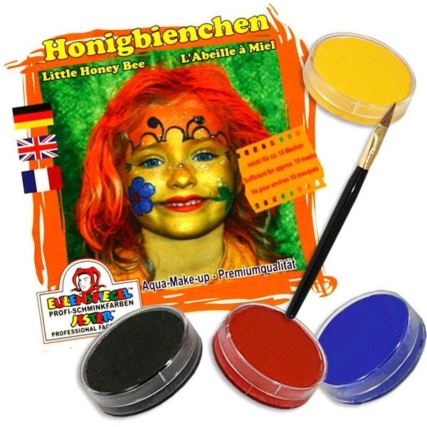 Schminkset Honigbiene für Kinder mit Schminkfarben und Pinsel im Set Schminkset Honigbiene für Kinder mit Schminkfarben und Pinsel im Set von Eulenspiegel