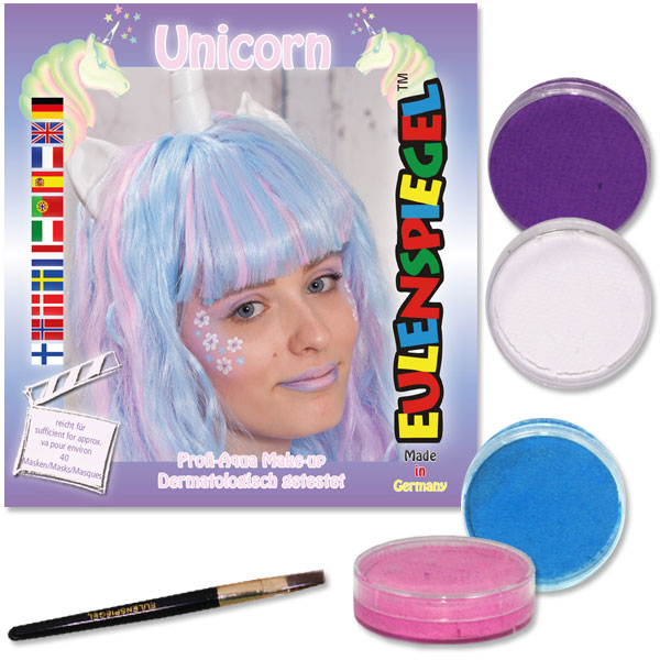 Schminkset "Unicorn" 4 Farben, 1 Pinsel Schminkset "Unicorn" 4 Farben, 1 Pinsel von Eulenspiegel
