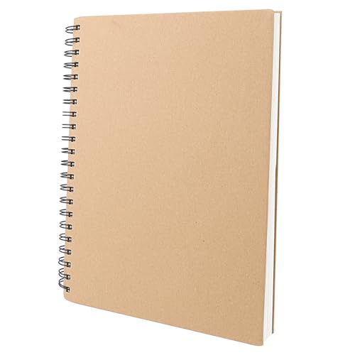 A4 Skizzenbuch Mit Spiralbindung - 160 g/m², 60 Blatt / 120 Seiten, Hochwertiges Zeichenbuch für Profis, Geeignet für Malerei Und Skizzieren - Brauner Einband von Euleryoo
