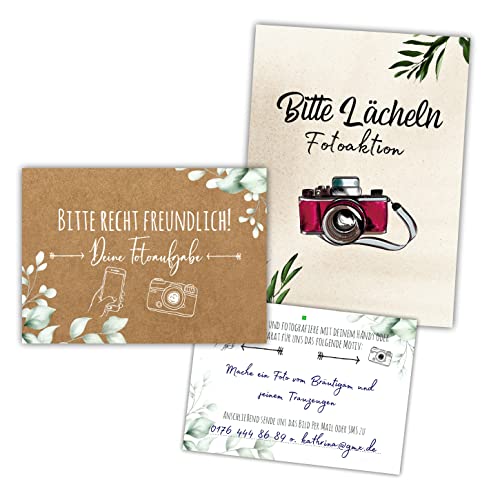 Eummel 25er Set Fotoaufgabe Eukalyptus Fotospiel Hochzeit fotospiel für gäste hochzeit Geschenkidee Hochzeit Fotoaufgaben Boho von Eummel