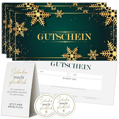 50 Blanko Gutscheine zu Weihnachten zum selber Ausfüllen für alle Geschäfte | Premium Druck | Kosmetik Gutscheinkarten Geschenkgutscheine 50 Blanko Gutscheine zu Weihnachten zum selber Ausfüllen für alle Geschäfte | Premium Druck | Kosmetik Gutscheinkarten Geschenkgutscheine von Eummel