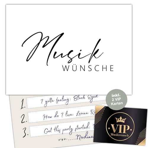Eummel 100 Musikwunschkarten inkl. VIP Karten Hochzeit Musikwunsch Dj Karten Geburtstag Boho Musikwünsche Musikkarten Partykarten Eummel 100 Musikwunschkarten inkl. VIP Karten Hochzeit Musikwunsch Dj Karten Geburtstag Boho Musikwünsche Musikkarten Partykarten von Eummel