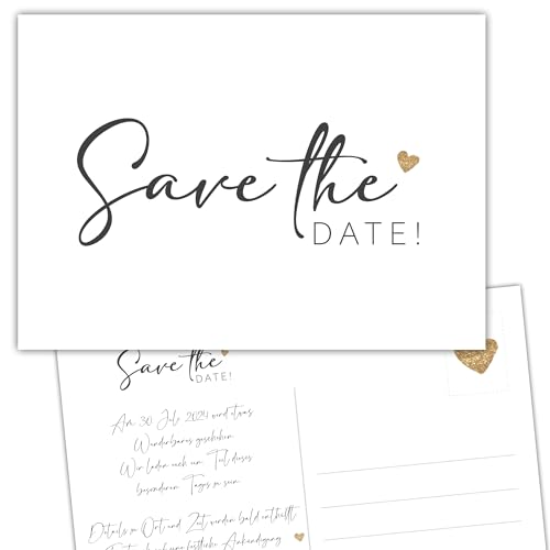 Eummel 50 Zauberhafte Save the date Karten für Hochzeit Geburtstag Taufe Silberhochzeit Einladung Hochzeitsfeier von Eummel