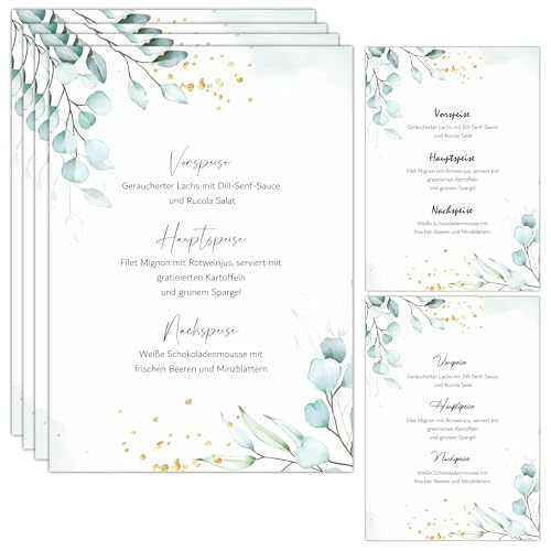 Eummel Menu Blanko Menükarten im Boho Design | 20 Stück DIN A5 | Individuell anpassbare Speisekarten und Getränkekarten für die Hochzeit und andere Anlässe | Tischdeko Eummel Menu Blanko Menükarten im Boho Design | 20 Stück DIN A5 | Individuell anpassbare Speisekarten und Getränkekarten für die Hochzeit und andere Anlässe | Tischdeko von Eummel