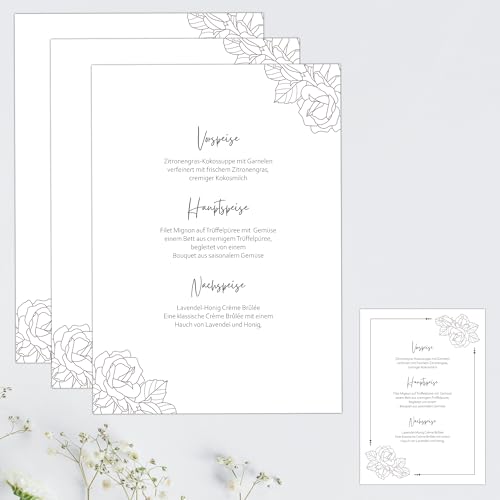 Eummelchen 13 Bezaubernde Menükarten im DIN A5 Format | Personalisierbare Speisekarten Getränkekarten für Hochzeiten, Geburtstage und Jubiläen | Elegante Tischdekoration mit Blanko Menu Eummelchen 13 Bezaubernde Menükarten im DIN A5 Format | Personalisierbare Speisekarten Getränkekarten für Hochzeiten, Geburtstage und Jubiläen | Elegante Tischdekoration mit Blanko Menu von Eummelchen