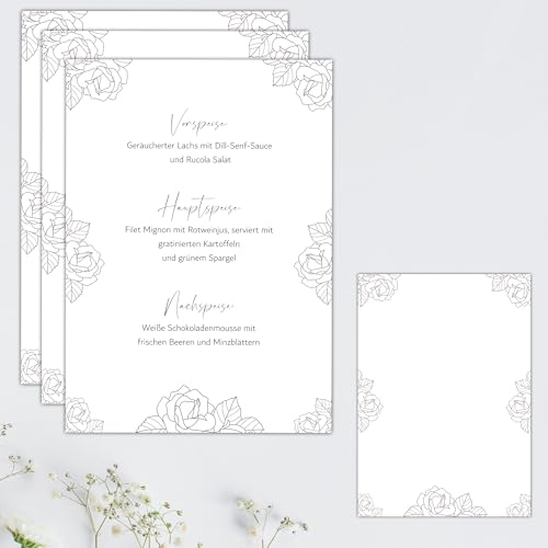 Eummelchen 14 Menükarten Hochzeit im DIN A5 Format | Personalisierbare Speisekarten Getränkekarten für Hochzeiten, Geburtstage und Jubiläen | Elegante Tischdekoration Eummelchen 14 Menükarten Hochzeit im DIN A5 Format | Personalisierbare Speisekarten Getränkekarten für Hochzeiten, Geburtstage und Jubiläen | Elegante Tischdekoration von Eummelchen