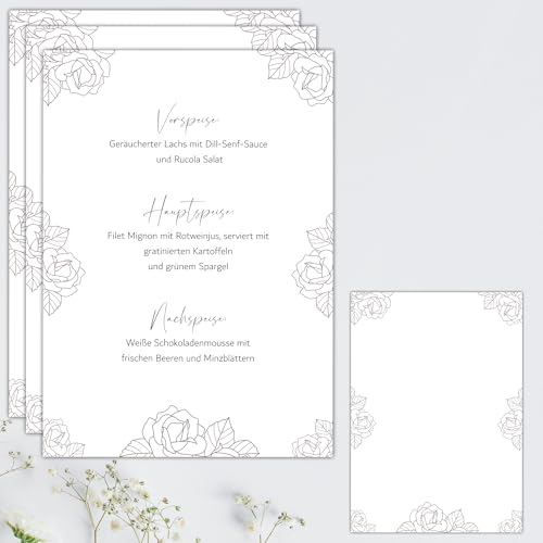 Eummelchen 20 Menükarten Hochzeit im DIN A5 Format | Personalisierbare Speisekarten Getränkekarten für Hochzeiten, Geburtstage und Jubiläen | Elegante Tischdekoration Eummelchen 20 Menükarten Hochzeit im DIN A5 Format | Personalisierbare Speisekarten Getränkekarten für Hochzeiten, Geburtstage und Jubiläen | Elegante Tischdekoration von Eummelchen