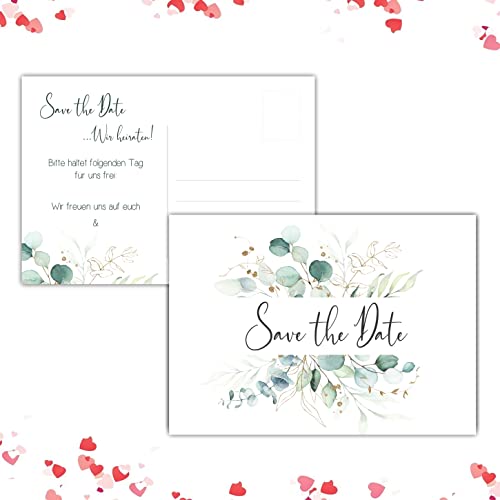 Eummelchen 24 Save the Date Karten Hochzeit Boho Wir heiraten Einladung Wedding Hochzeitsfeier Brautpaar Einladungskarten von Eummelchen