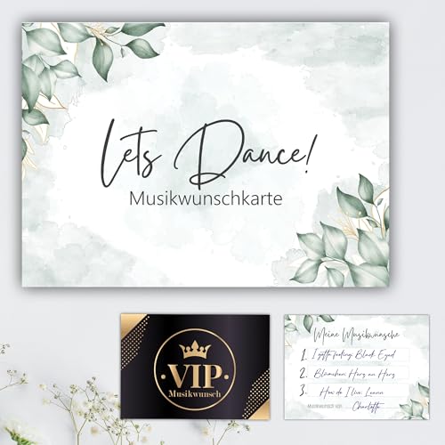 Eummelchen 50 Musikwunschkarten für jede Feier inkl. 2 VIP Karten für Hochzeit Geburtstag Party | Ideal für DJs | Musikwünsche Musik Wunsch | Partykarten Musikkarten Eummelchen 50 Musikwunschkarten für jede Feier inkl. 2 VIP Karten für Hochzeit Geburtstag Party | Ideal für DJs | Musikwünsche Musik Wunsch | Partykarten Musikkarten von Eummelchen